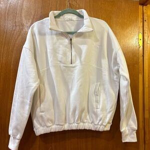 Six Stories Bride White Quarter-Zip Pullover